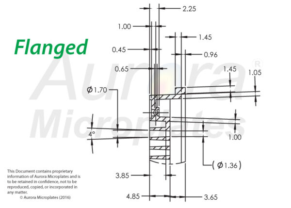 1536 Round Well, White, Low Base, Evap Barrier, MaKO Flanged - 100µM - Image 2