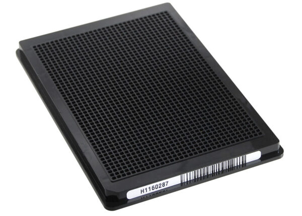 1536 Square Well, Black, High Base, Solid Bottom, E8