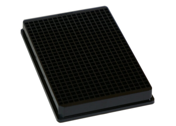 384 Square Well, Black, Low Base, Evap Barrier, 188µM - Aurora