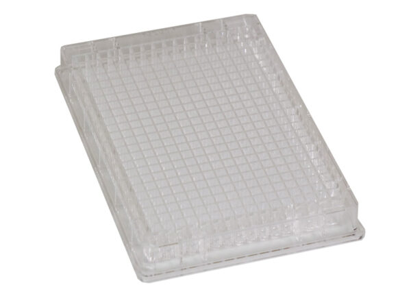 384 Square Well, Clear, Low Base, No Evap Barrier, Solid Bottom - Aurora