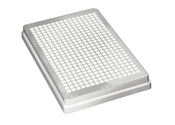 384 Square Well, White, Low Base, No Evap Barrier, Solid Bottom - Aurora