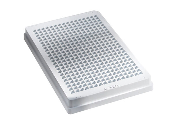 384 Square Well, White, Low Base, Evap Barrier, Solid Bottom - Aurora